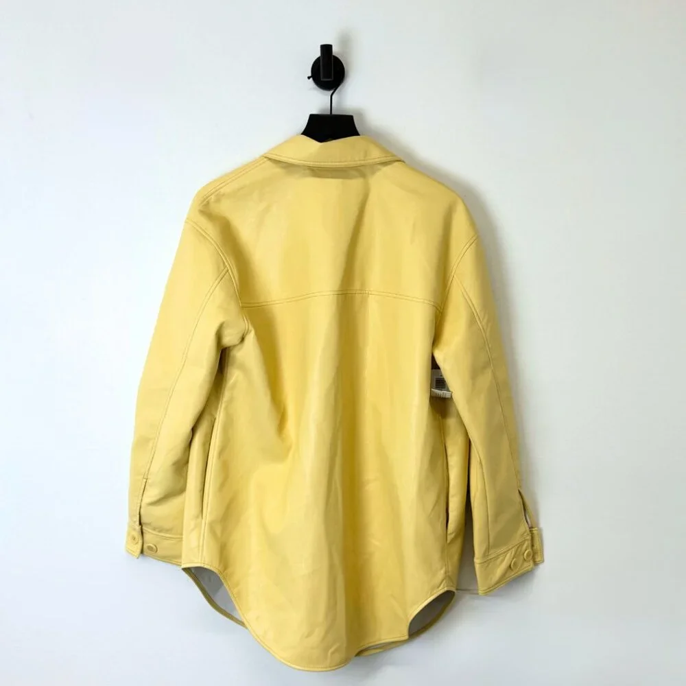 Aritzia/Wilfred Faux Leather Button Up - Picture 2 of 3